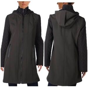 MK hooded hooded trench jacket water resistant